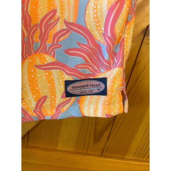 Vineyard Vines Men’s Swim Trunks Orange Pink Pattern Pockets Size XL (5599) - Picture 2 of 7